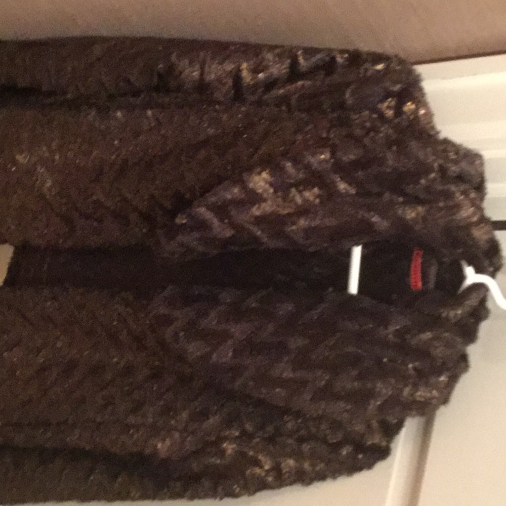 Alice +Olivia Jacket in Brown Gold tones